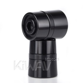 motorcycle black CNC aluminum bar ends rubber mount two-tone color style universal fit 7/8 & 1 inch hollow handlebar