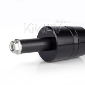 motorcycle black CNC aluminum bar ends rubber mount two-tone color style universal fit 7/8 & 1 inch hollow handlebar