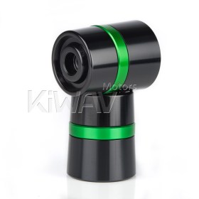 motorcycle green CNC aluminum bar ends rubber mount two-tone color style universal fit 7/8 & 1 inch hollow handlebar