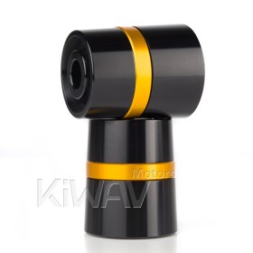 motorcycle gold CNC aluminum bar ends rubber mount two-tone color style universal fit 7/8 & 1 inch hollow handlebar