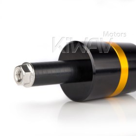 motorcycle gold CNC aluminum bar ends rubber mount two-tone color style universal fit 7/8 & 1 inch hollow handlebar