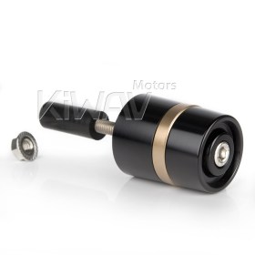 motorcycle titanium CNC aluminum bar ends rubber mount two-tone color style universal fit 7/8 & 1 inch handlebar