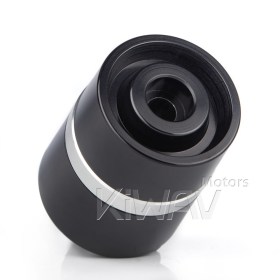motorcycle silver CNC aluminum bar ends rubber mount two-tone color style universal fit 7/8 & 1 inch hollow handlebar