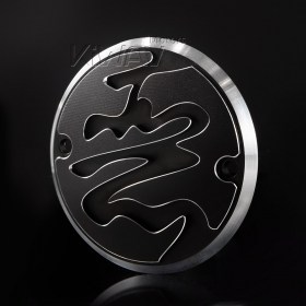 CNC Calligraphy contrast cut 2 hole point cover for Harley Big Twin 1970-2000, Sportster 2014-2022