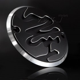 CNC Calligraphy contrast cut 2 hole point cover for Harley Big Twin 1970-2000, Sportster 2014-2022