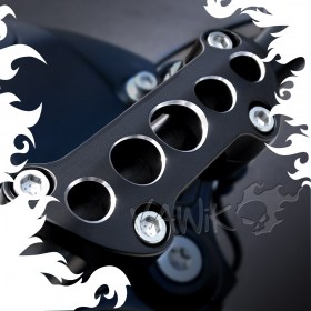 CNC contrast cut top clamp compatible for harley davidson 1 inch handlebar
