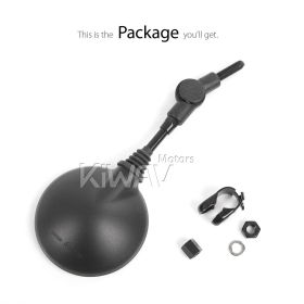 KiWAV folding rear view mirror for most M10 standard mirror thread motorcycles a piece