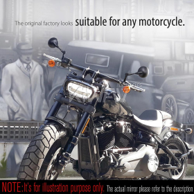 KiWAV folding rear view mirror compatible for most Harley Davidson a piece