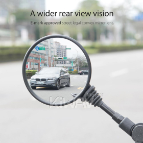 KiWAV folding rear view mirror compatible for most Harley Davidson a piece