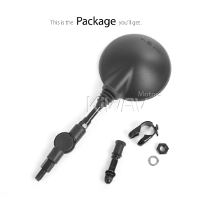KiWAV folding rear view mirror compatible for most Harley Davidson a piece