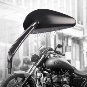 OEM replacement mirror black compatible with Triumph cruisers left hand