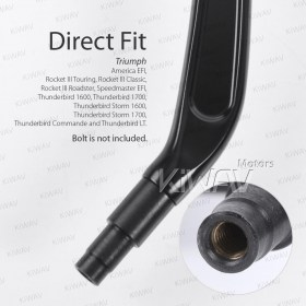 OEM replacement mirror black compatible with Triumph cruisers right hand
