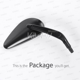 OEM replacement mirror black compatible with Triumph cruisers right hand