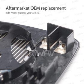 aftermarket OEM replacement side mirror aspheric glass RH heated compatible with Ford Focus 2007- / Mondeo 2007-2015