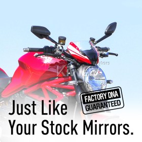 補修用ミラー左右セット　ドゥカティ　Ducati Diavelに適用　黒