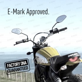 補修用ミラー左右セット　ドゥカティ　Ducati Scrambler 800に適用　黒