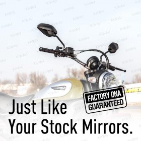 補修用ミラー左右セット　ドゥカティ　Ducati Scrambler 800に適用　黒
