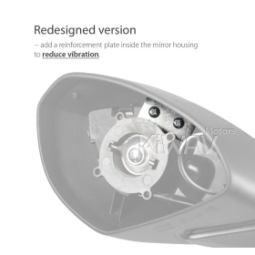 OEM replacement mirror FD928-5M for Ducati Super Sport '17- left hand