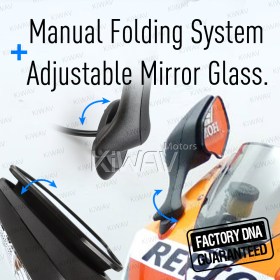 OEM replacement mirror FH-300 compatible with Honda CBR1000RR right hand