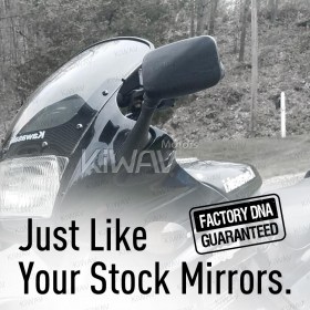 左側補修用ミラー　FK172　カワサキ　Kawasaki Ninja 600/1000 EX500に適用　黒\