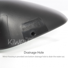 左側補修用ミラー　FK178　カワサキ　Kawasaki Ninja ZX10Rに適用　OEM代用品　黒