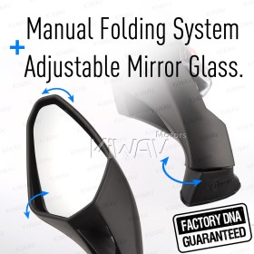 OEM replacement mirrors FP-262 compatible with Gilera SC125 a pair