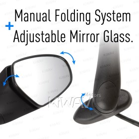 OEM replacement mirror wider version FS-147 compatible with Suzuki GSXR right hand
