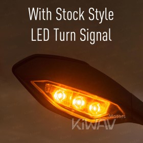 Right Hand Mirror compatible with Yamaha YZF-R1 '15 Black with LED Turn Signal 1 Piece