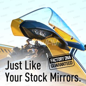 Right Hand Mirror compatible with Yamaha YZF-R1 '15 Black with LED Turn Signal 1 Piece