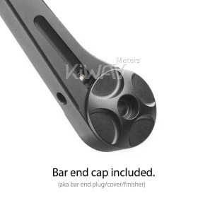 Colin black round bar end mirror compatible for Harley Sportster Dyna Softail XG street