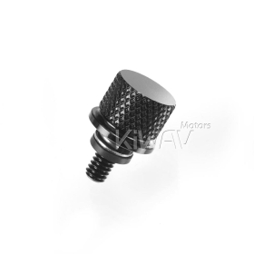 CNC billet anodized aluminum SAE 1/4"-20 seat bolt knurled knob compatible with Harley Davidson