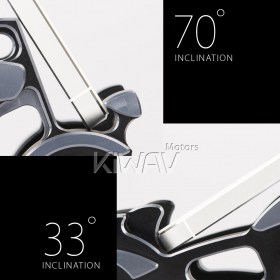 アルミ製スマホ-/タブレットスタンド　クルーザー　灰　バイクスタイル