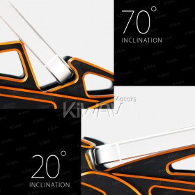 アルミ製スマホ-/タブレットスタンド　マカー　オレンジ　スポーツカースタイル