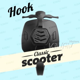 吸盤付きフック　バイク形　黒と黒のボタン