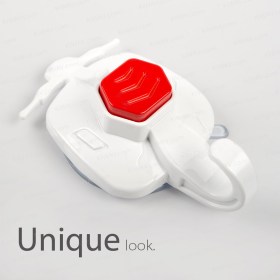 Scooter suction cup hook white with red button