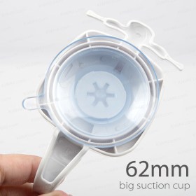 Scooter suction cup hook white with red button