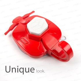 Scooter suction cup hook red with white button