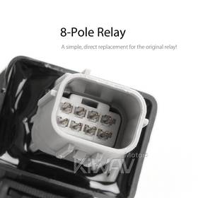 KiWAV LED 8-Pin turn signal flasher relay compatible with Honda specific models with ESS system