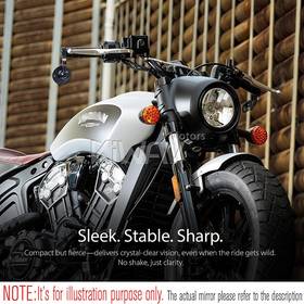 Orbii black bar end mirrors a pair compatible with Indian Scout Bobber