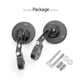 Orbii black bar end mirrors a pair compatible with Indian Scout Bobber