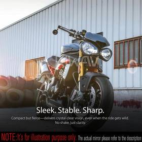 Orbii black bar end mirrors a pair compatible with Triumph air-cooled models