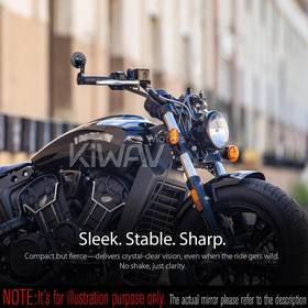 バーエンドミラー　オービー　黒　左右セット　一部のインディアンモデル用