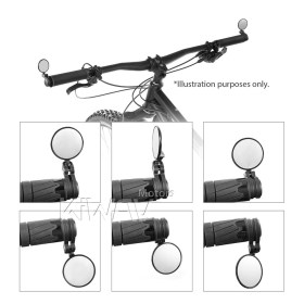 Orbix black bar end mirrors for most road bicycles, mountain bikes, BMX with hollow bar end a pair