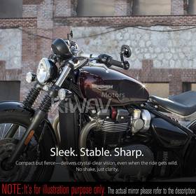 Orbii black bar end mirrors a pair compatible with Triumph water-cooled motorcycles