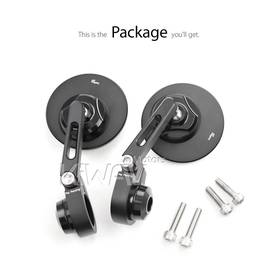 Orbii black bar end mirrors a pair compatible with Triumph water-cooled motorcycles