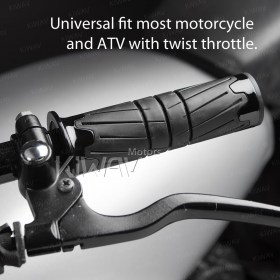 バイク用グリップ　ホイル　黒いトリムリング付き　22mmと25mmセット