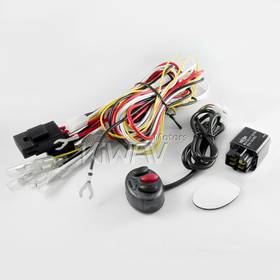 シリウス　NS-34　LEDイカリング付きドライビングランプ　一対　配線キット付き