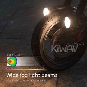 バイク用LEDフォッグランプ　NS-15　丸いフォグランプ　ブラケット付き