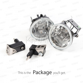 バイク用LEDフォッグランプ　NS-15　丸いフォグランプ　ブラケット付き