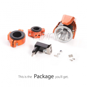 motorcycle 2.75 Inch 12V 55W round driving light orange with a bracket